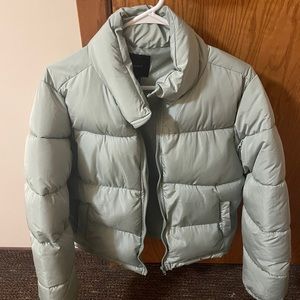 Mint green puffer